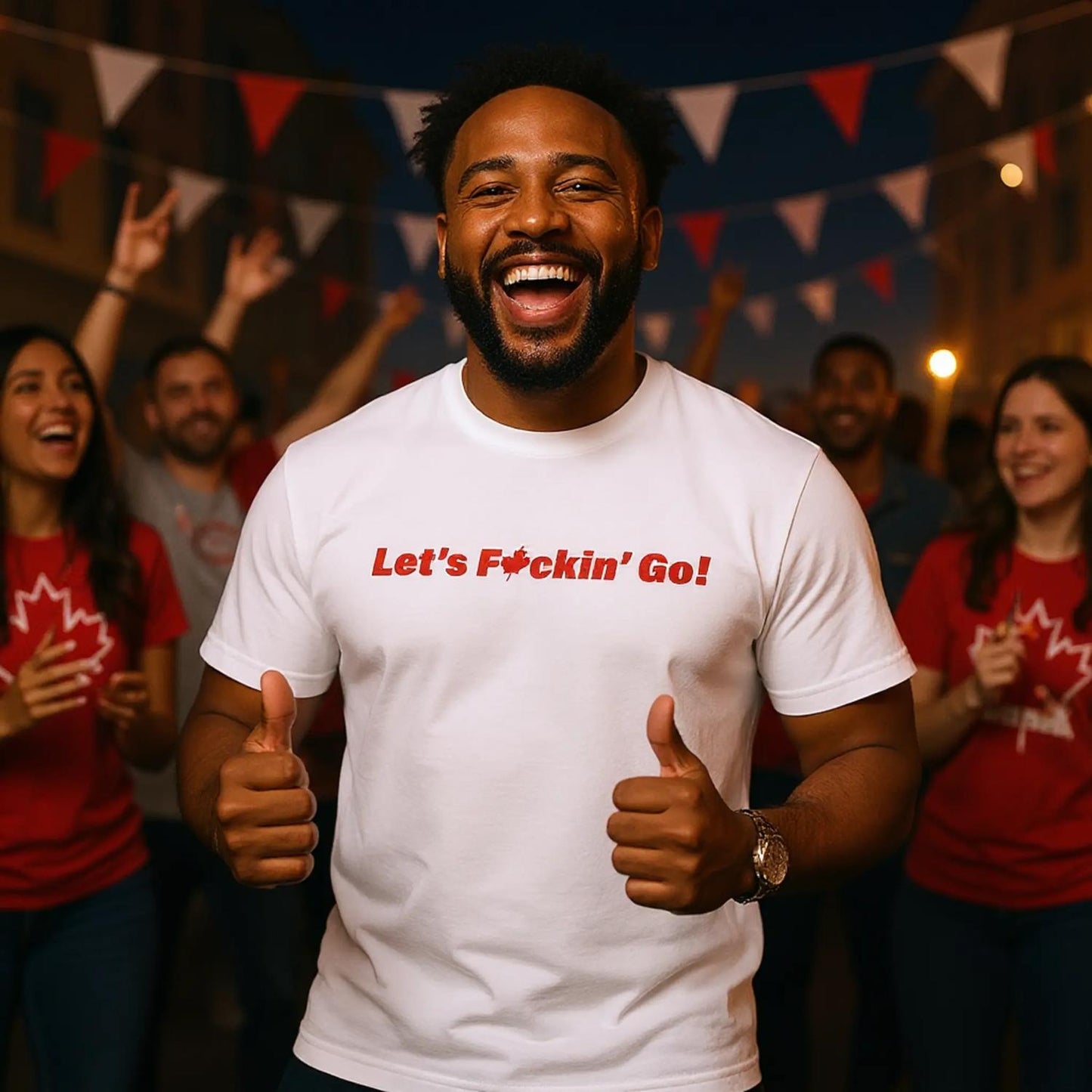 "Let's F*kin' Go" - Canada Day - Premium Unisex Crewneck T-Shirt – 100% Organic Cotton
